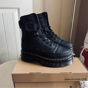 Dr. Martens Black Quilted Platform Boots